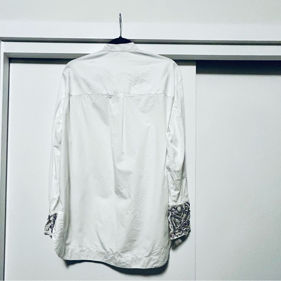 H&M RHINESTONE-DETAIL TUXEDO SHIRT - Picture 6 of 7